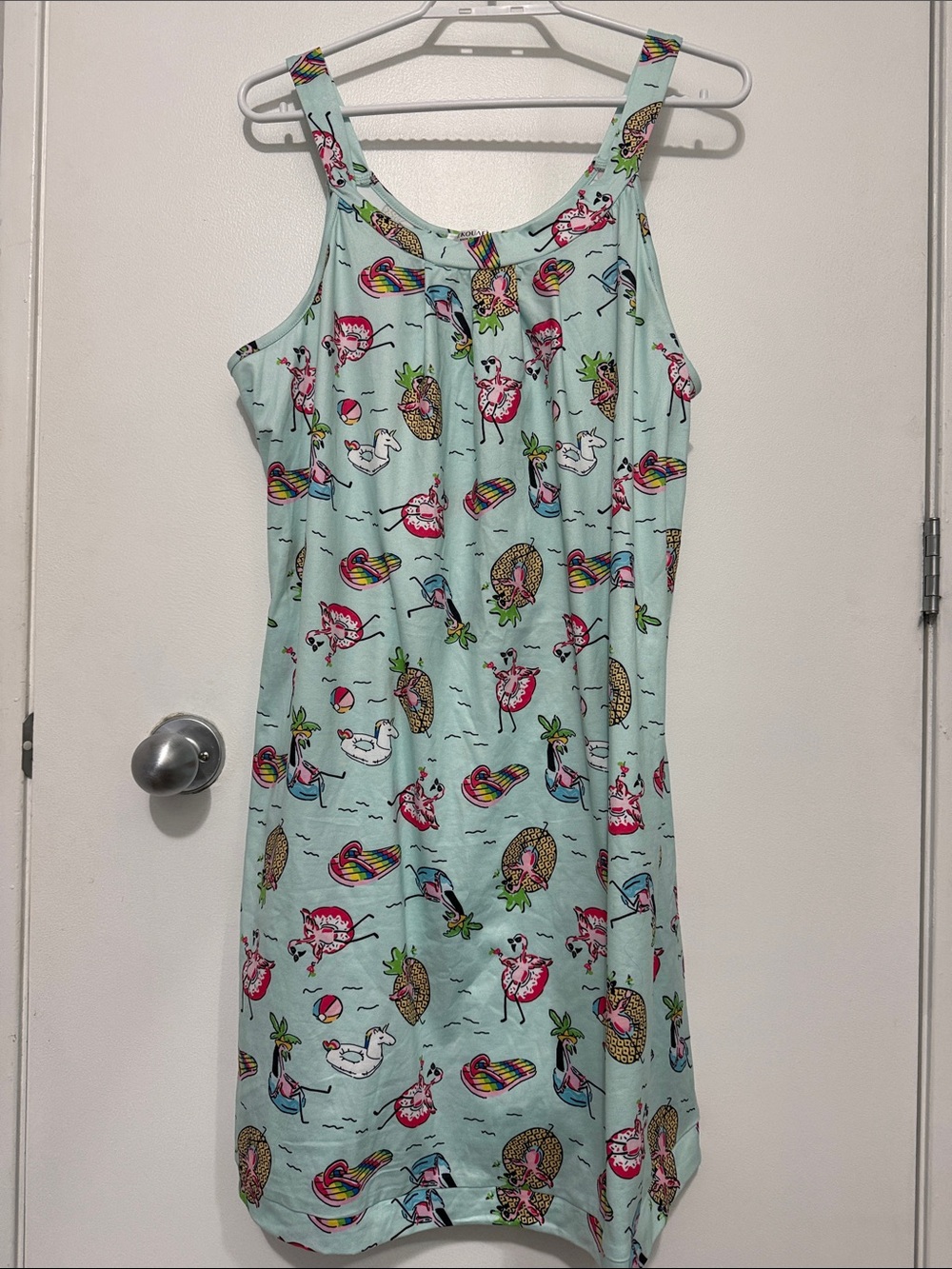 Mint Green Tropical Print Sundress